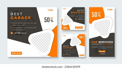 Mechanic Assistance Social Media Post for Online Marketing Promotion Banner, Story and Web Internet Ads Flyer
