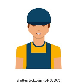 mechanic avatar character icon vector illustration design