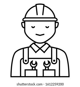 Mechanic avatar Profession Icon Design Concept