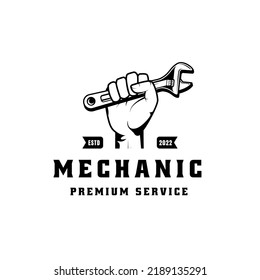 Mechanic Badge Logo Design In Retro Style. Plumber Logo Design Template