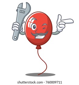 Mechanic balloon character cartoon style