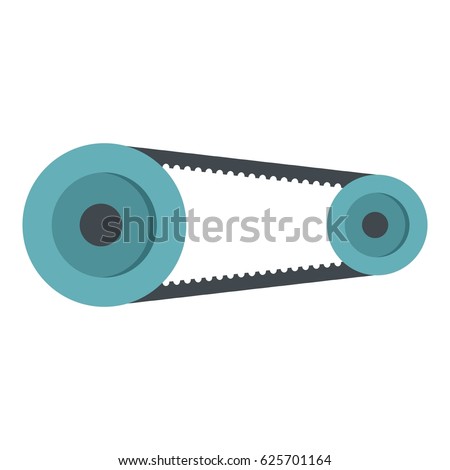 Mechanic belt icon flat isolated on white background vector illustration