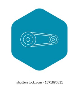 Mechanic belt icon. Outline illustration of mechanic belt vector icon for web