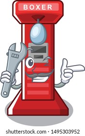 Mechanic boxing game machine in cartoon shape
