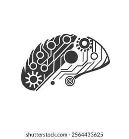 mechanic brain tech logo design