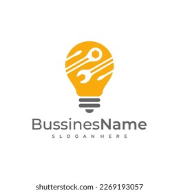 Mechanic Bulb logo vector template. Creative Bulb logo design concepts