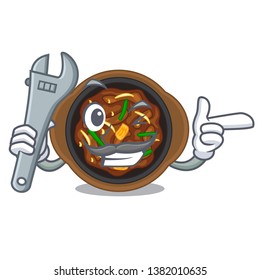 Mechanic bulgogi isolated with in the character