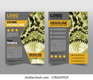 Mechanische Layoutvorlagen, Automobil-Titelblatt, Kfz-Werkstattbroschüre, Musterflyer. Vektorgrafik. 