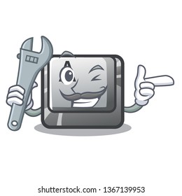 Mechanic A button attached a cartoon keyboard