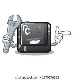 Mechanic button D in the cartoon shape