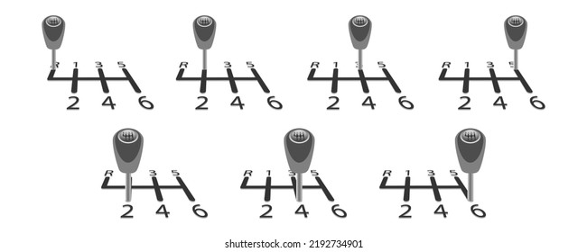 Mechanic Car Gearbox Outline Style Isolated Stock Vector (Royalty Free ...