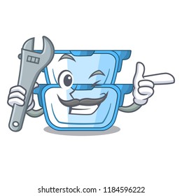 Mechanic cartoon double boiler for the cake steaming