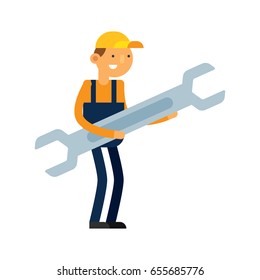 Mechanic cartoon man 
