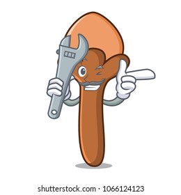 Mechanic cloves mascot cartoon style