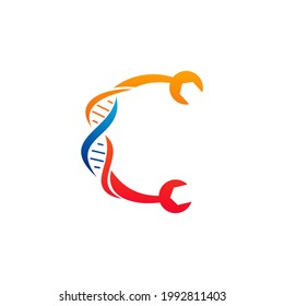 Mechanic DNA logo vector template, Creative DNA logo design concepts