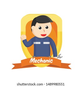 mechanic in emblem design illustrator