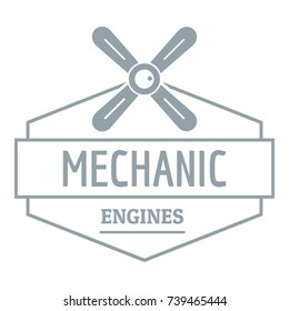 Mechanic engine logo. Simple illustration of mechanic engine vector logo for web