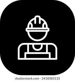 Mechanic engineering icon with black filled line outline style. job, mechanic, technician, service, auto, repair, maintenance. Vector Illustration