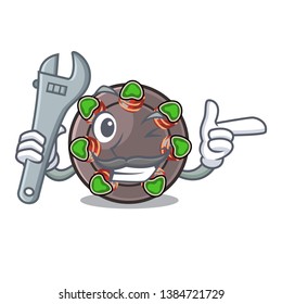 Mechanic escargot in the a cartoon shape