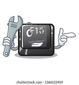 Mechanic f10 button installed on cartoon computer