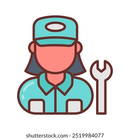 Iconos rellenos mecánicos, Ilustración vectorial