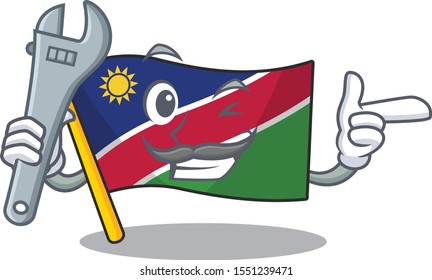 mechanic flag namibia isolated the in character