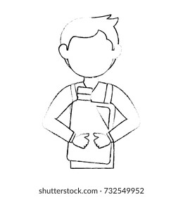 mechanic with gallon avatar character