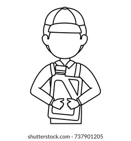 mechanic with gallon avatar character