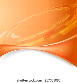 Mechanic gear orange tech background. Vector illustration