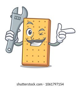 Mechanic graham cookies mascot cartoon