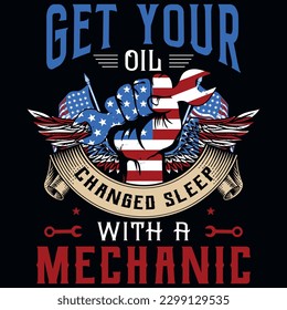 Mechanic graphics tshirt design vector design