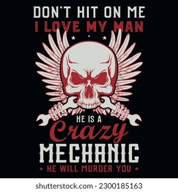 Mechanic graphics tshirt design vector design 