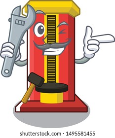 Mechanic hammer game machine with the cartoon