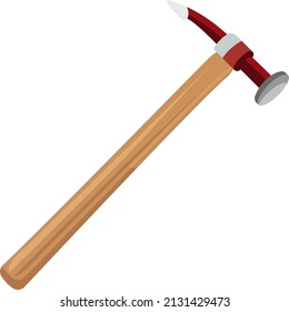 Mechanic hammer, illustration, vector on a white background.