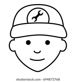mechanic head avatar character icon