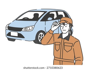 Mecánico que ayuda al conductor en situación de carretera
