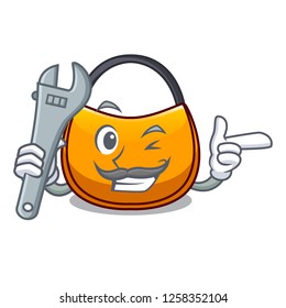 Mechanic hobo bag shape on a cartoon