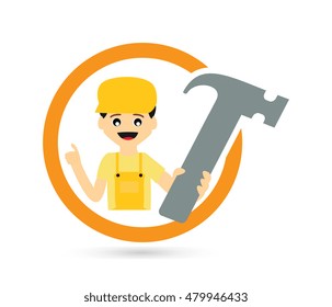 A Mechanic holding a hammer