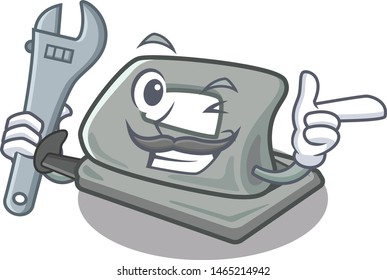 Mechanic hole puncher in the cartoon shape