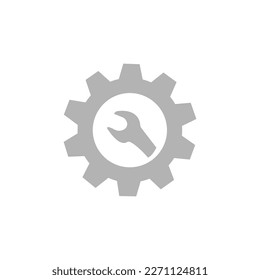 mechanic icon, gear, keys, vector illustration