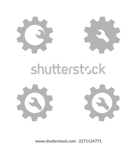 mechanic icon, gear, keys, vector illustration