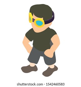 Mechanic icon. Isometric illustration of mechanic vector icon for web