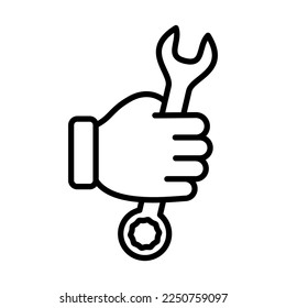 Mechanic Icon Logo Design Vector Template Illustration Sign And Symbol Pixels Perfect