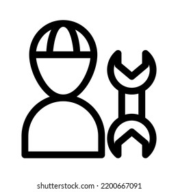 mechanic icon or logo isolated sign symbol vector illustration - high quality black style vector icons
