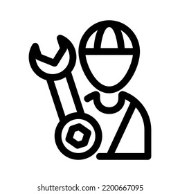 mechanic icon or logo isolated sign symbol vector illustration - high quality black style vector icons
