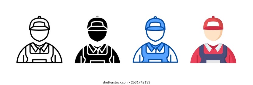 Mechanic icon set bundle. Multi style icon collection perfect for websites, apps, and presentations. Simple vector icon collection
