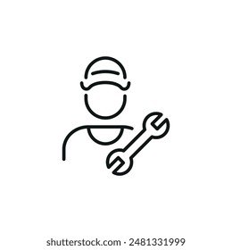 Mechanic icon. Simple mechanic icon for social media, app, and web design. Vector illustration.