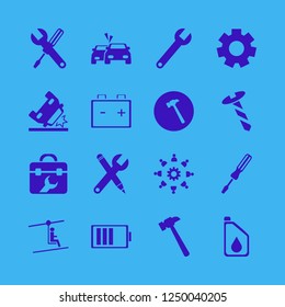 mechanic icon. mechanic vector icons set wrench, screw, work group gear and gear