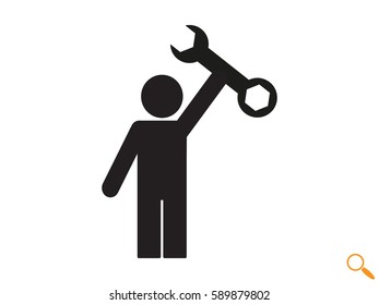 mechanic, icon, vector illustration eps10
