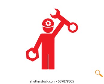 mechanic, icon, vector illustration eps10
